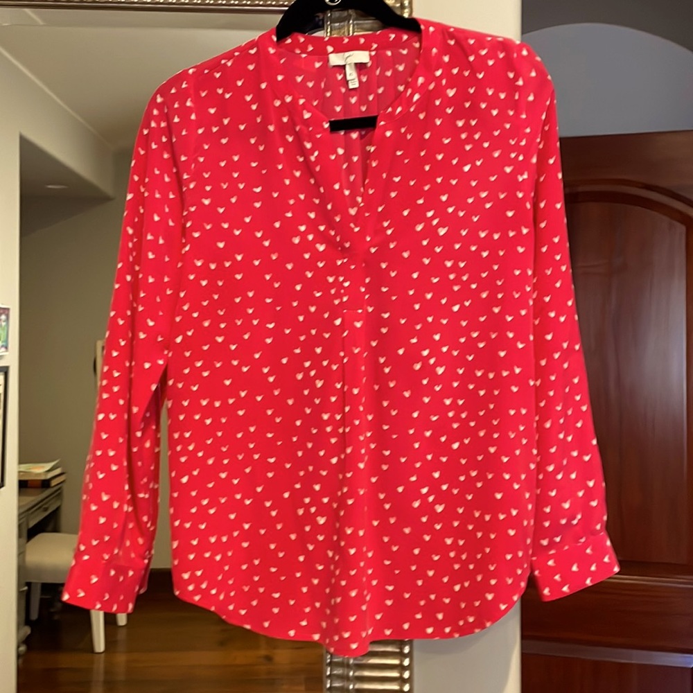 Joie sweet hearts silk blouse size xs